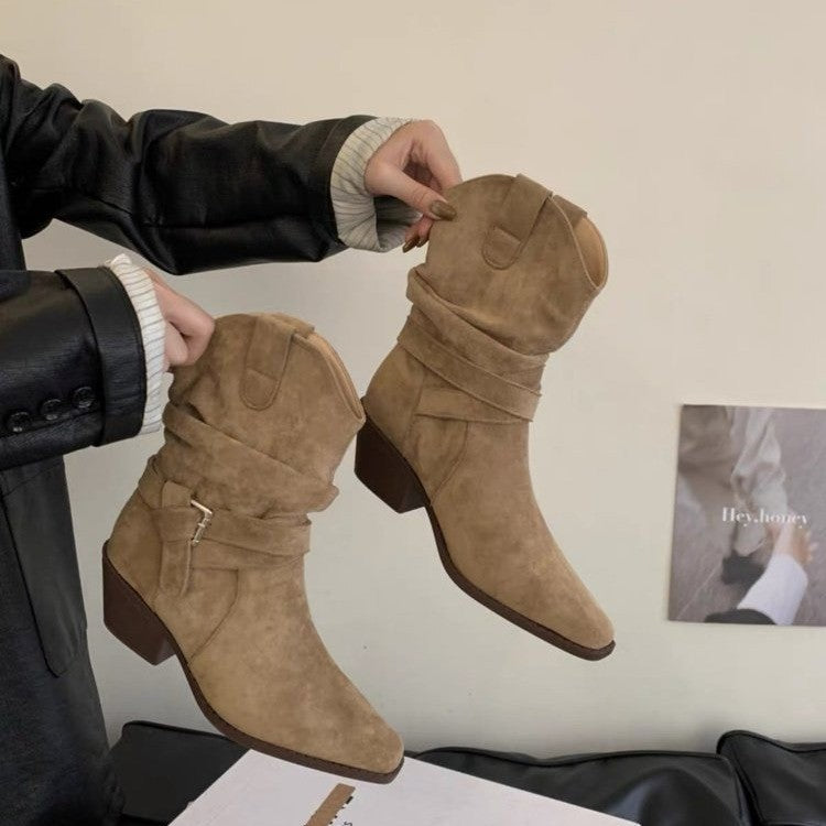 Ladies Elegant and Comfortable Western Boots Mune Fashion