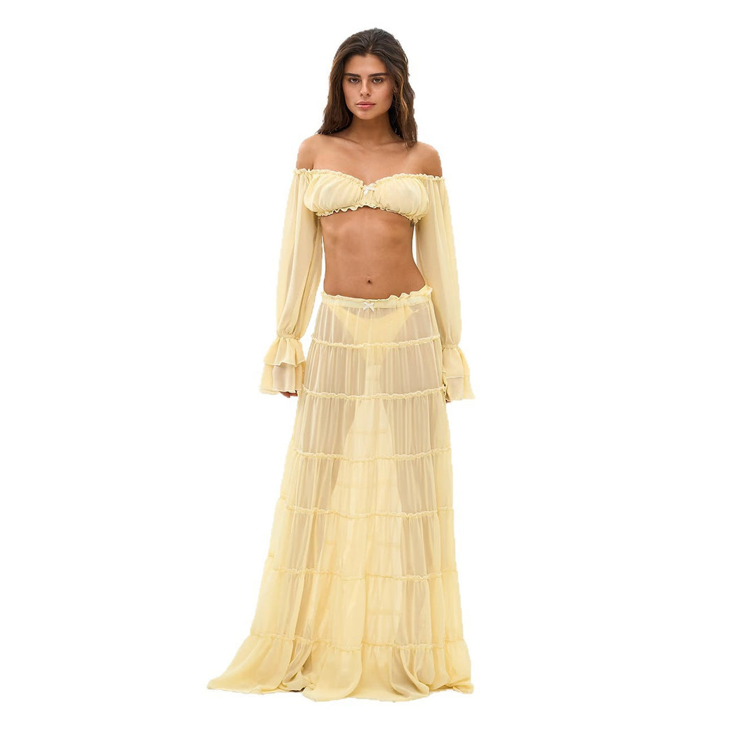 Women's airy beach dress with ruffles Mune Fashion