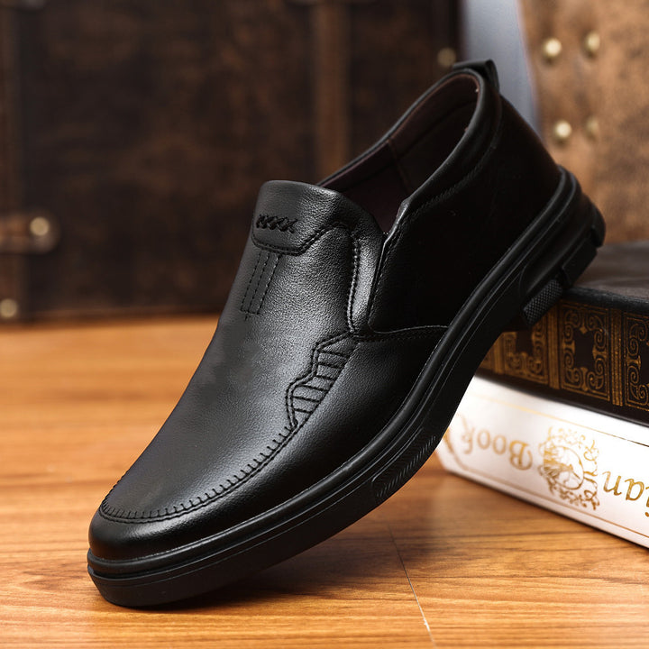 Men's Classic Slip-On Leather Shoes with Padded Outsole Mune Fashion