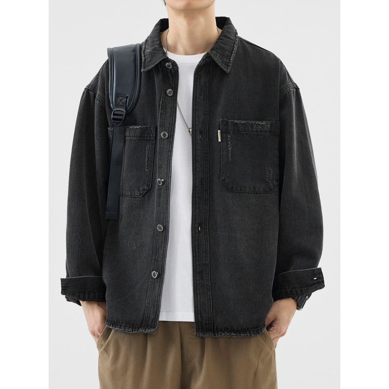 Men's Casual Denim Shirt Jacket Mune Fashion