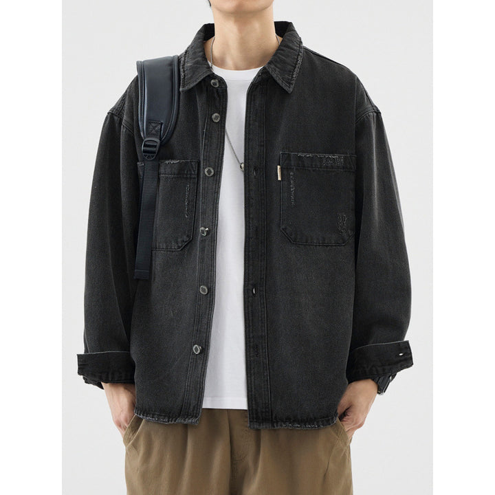 Men's Casual Denim Shirt Jacket Mune Fashion