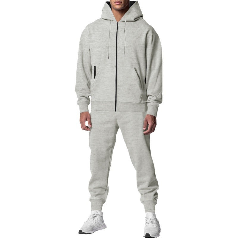 Men's two-piece training set with zip-up hoodie and tapered joggers Mune Fashion