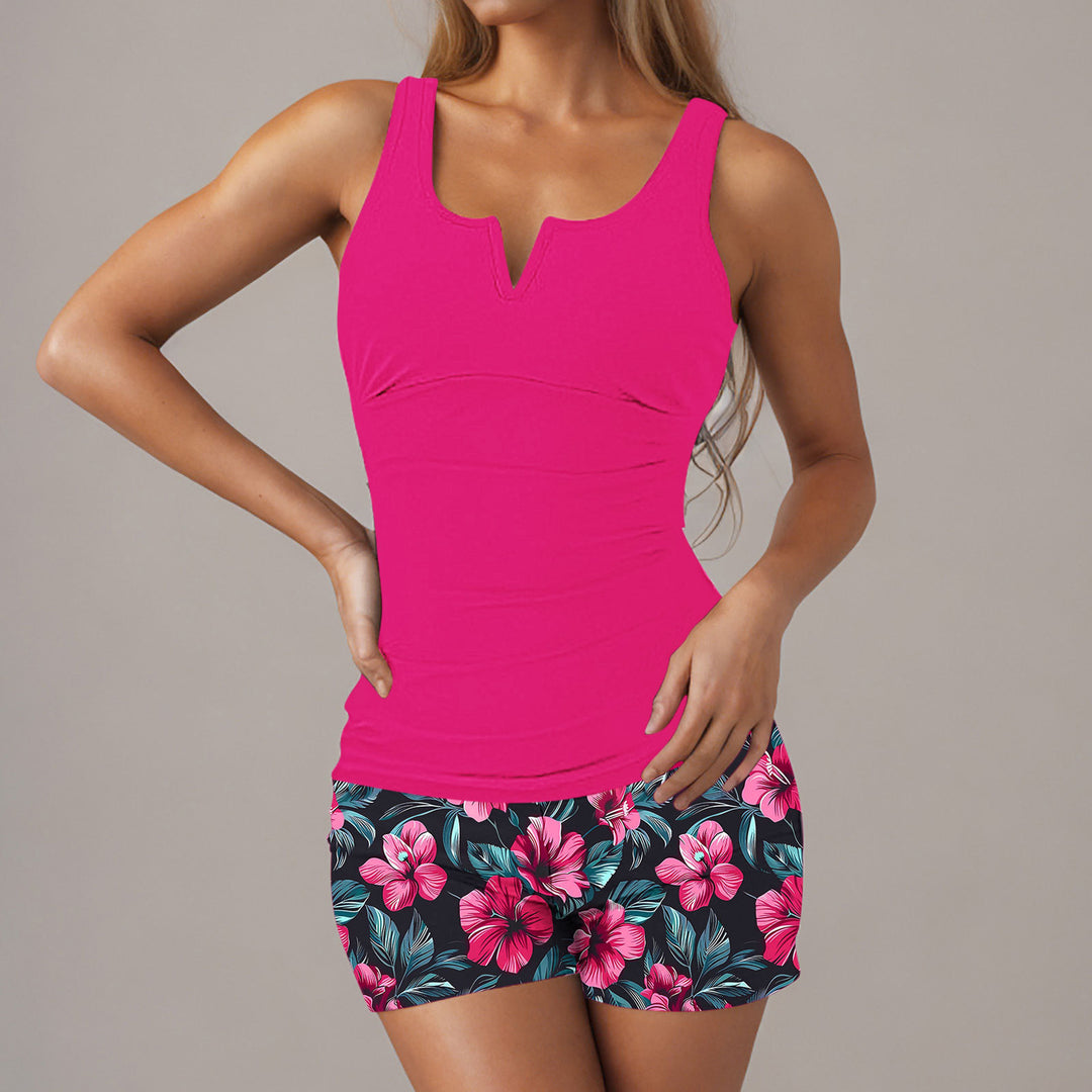 Ladies sporty one-piece with trendy V-neck Mune Fashion