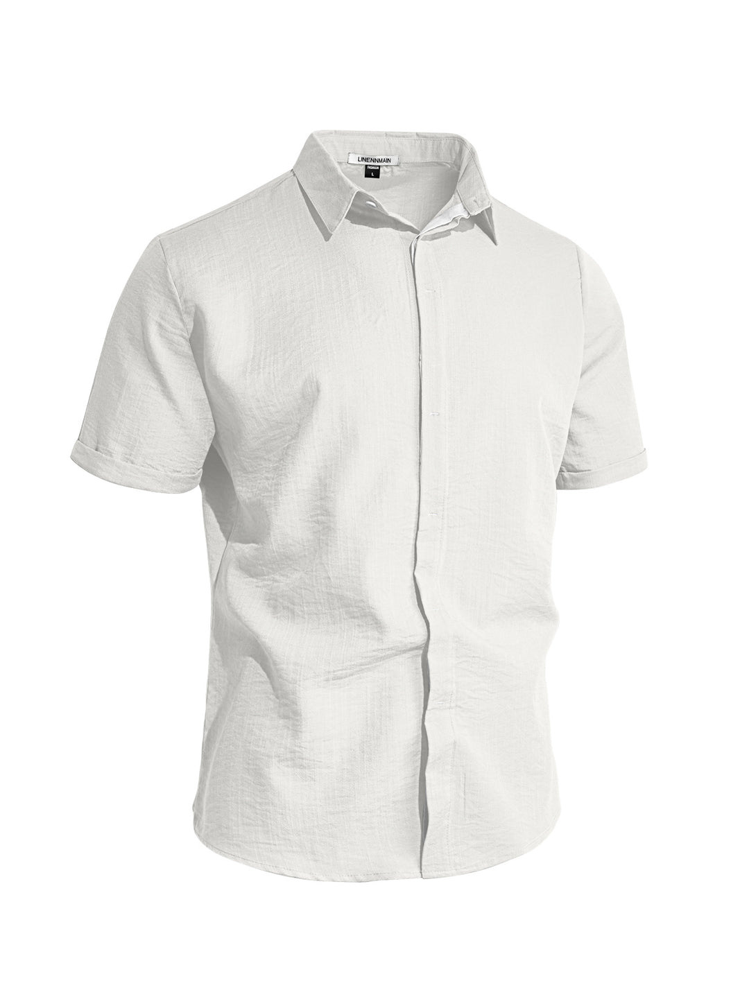 Men's breathable linen shirt with kent collar and rolled-up sleeves Mune Fashion