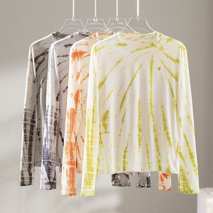 Men's Long Sleeve Batik Long Sleeve with Slub Texture Mune Fashion