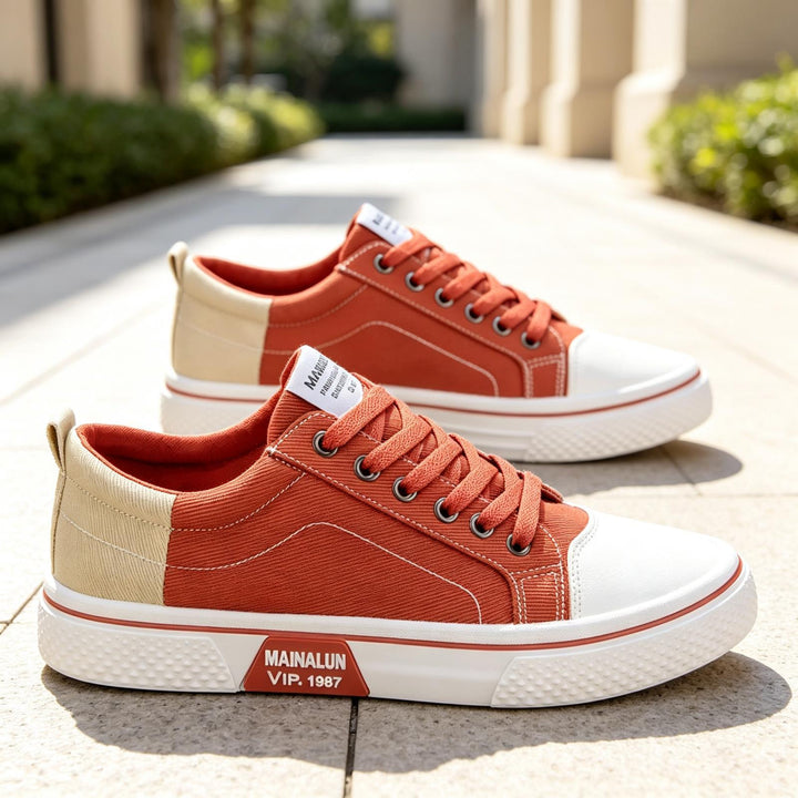 Men's Sporty Sneakers with Contrasting Inserts Mune Fashion
