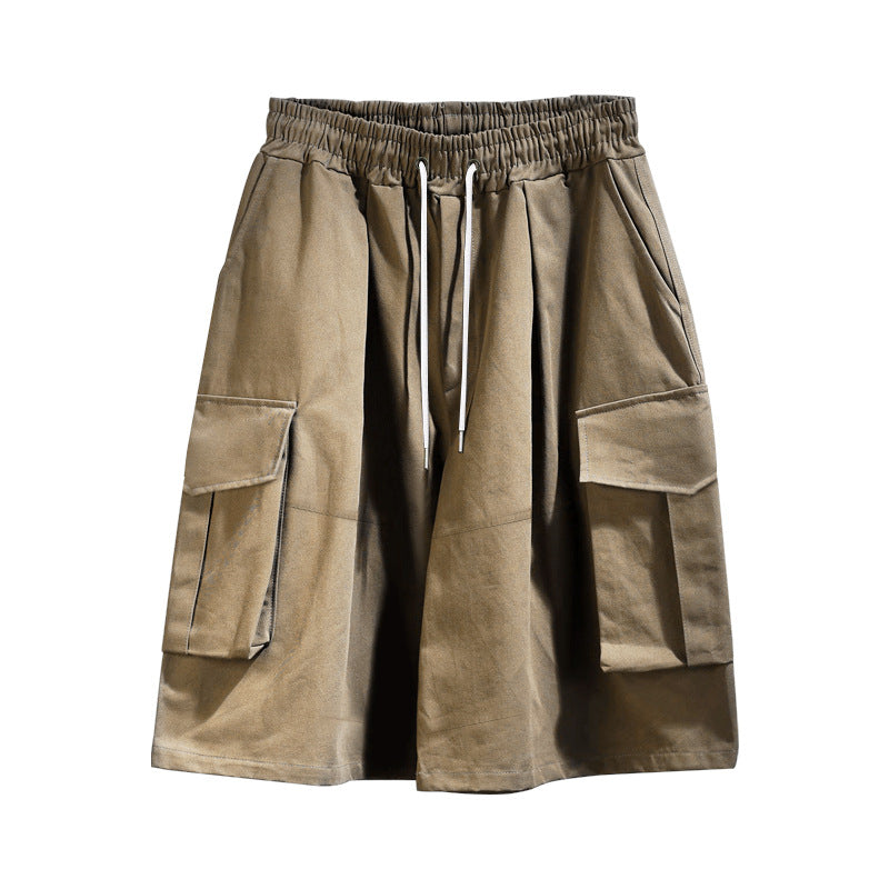 Women nan Cargo-Midi skirt with elastic drawstring waistband and patch flap pockets Mune Fashion