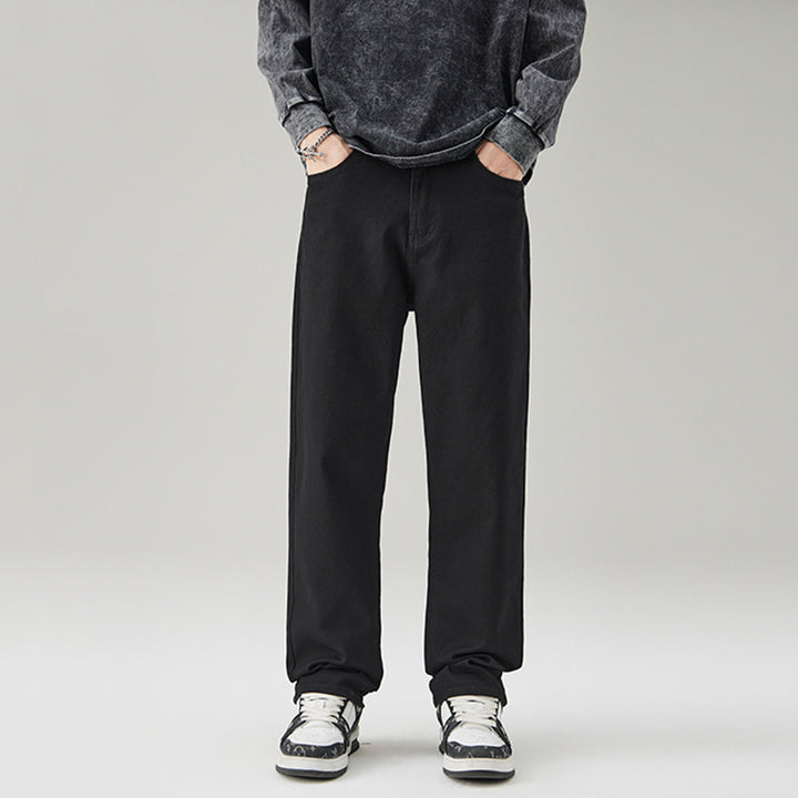 Men's straight cut vintage denim jeans with a relaxed fit and faded finish Mune Fashion