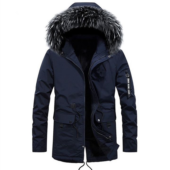 Men's thermo parka with removable faux fur hood and water-repellent insulation Mune Fashion