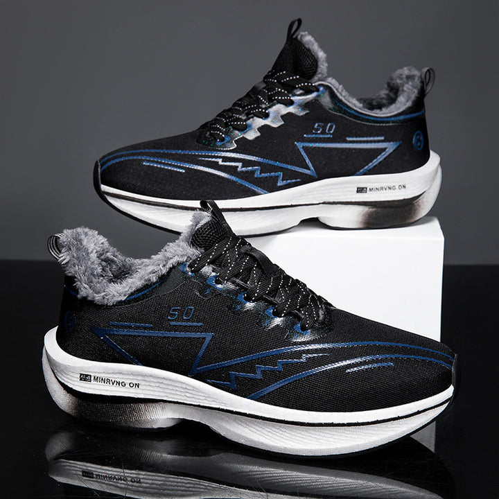 Women's non-insulated thermo sneakers with teddy lining, shock-absorbing wedge sole, and slip-resistant outsole Mune Fashion