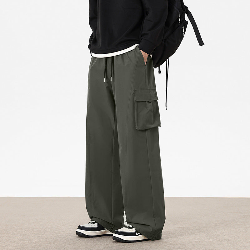 Men's Loose-Fit Cargo Pants with Side Pockets