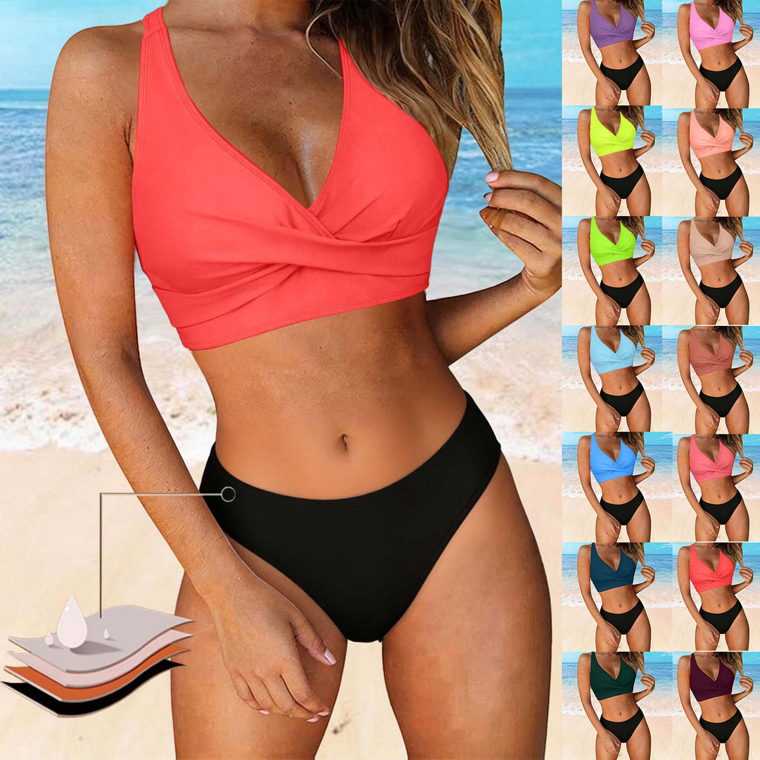 Women's Two-Piece Swimsuit with Floral Design Mune Fashion