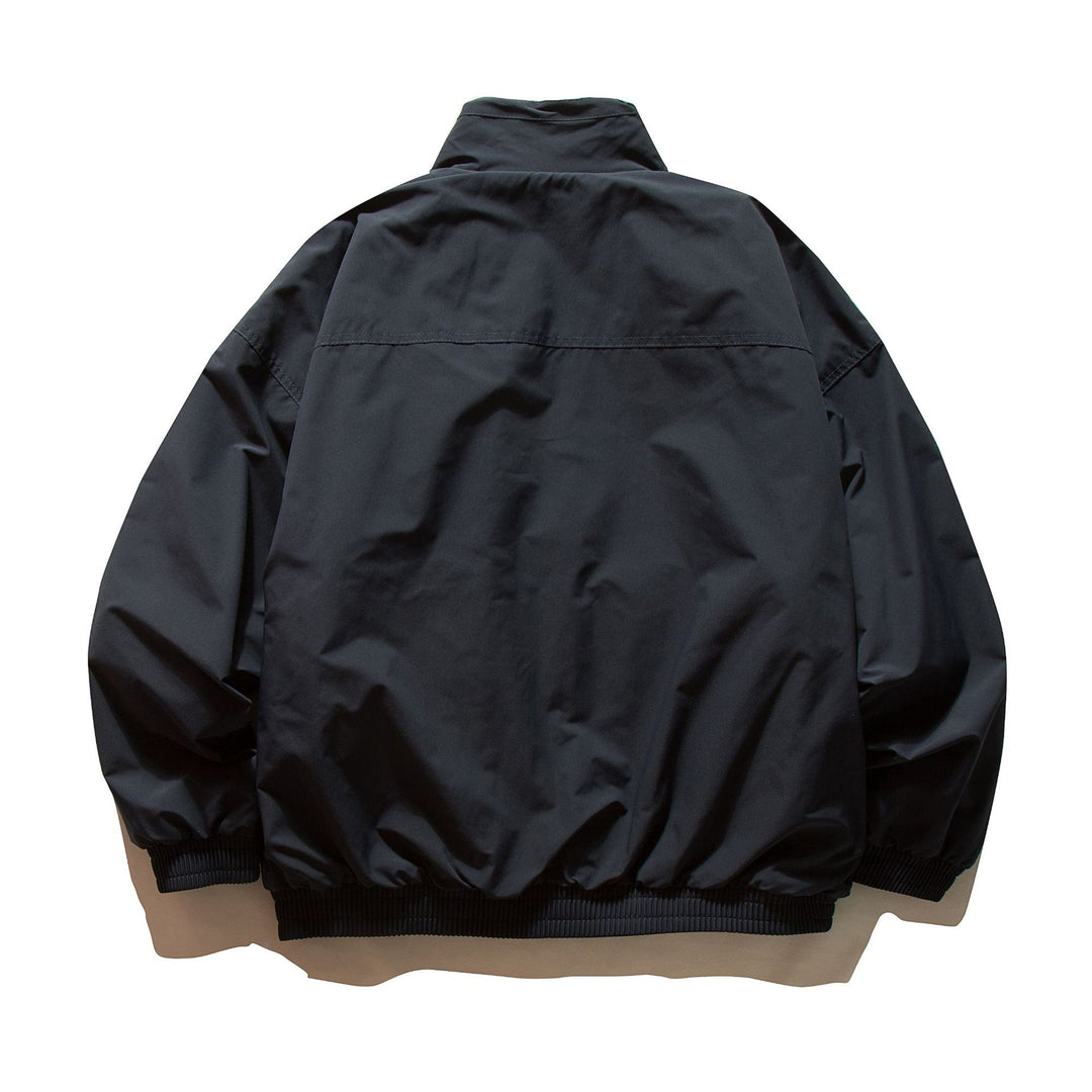 Unisex Short Cut Windproof Bomber with Teddy Lined Collar and Elastic Waist Mune Fashion