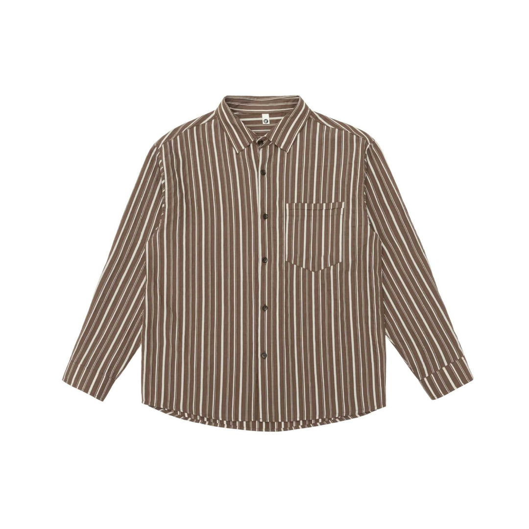 Men's Striped Shirt in Relaxed Fit with Chest Pocket Mune Fashion