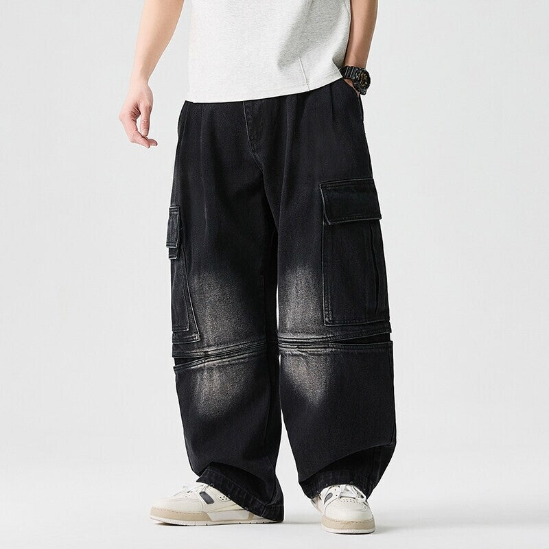 Men's extra wide cargo jeans in baggy style with reinforced knee seams Mune Fashion
