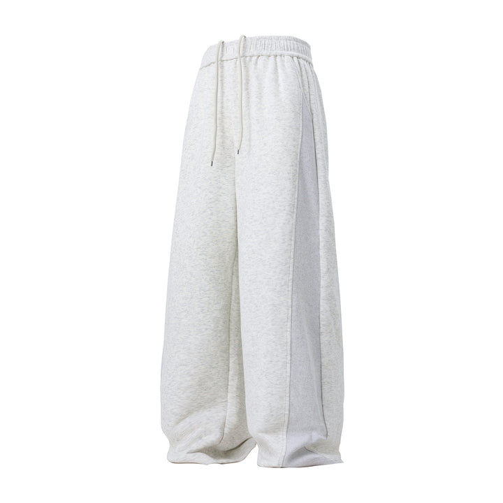Women's Extra Wide Sweat Palazzo Pants made of French Terry with drawstring and side rib Mune Fashion