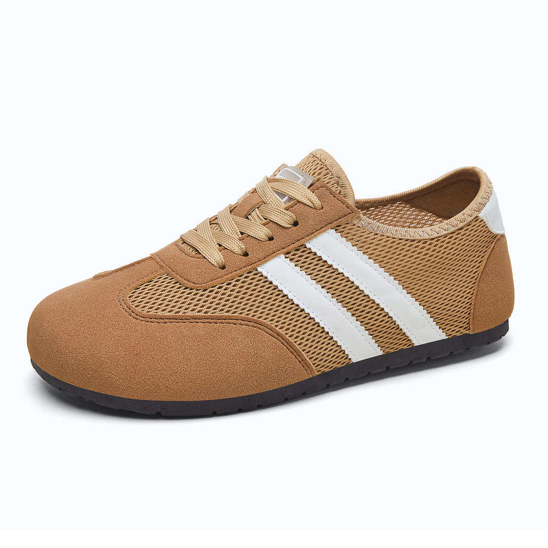 Women's retro-sporty low-top sneaker with breathable mesh, suede overlays, and non-slip rubber outsole Mune Fashion
