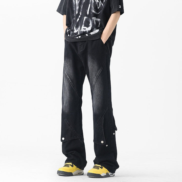 Men's fashionable baggy jeans with innovative seams Mune Fashion