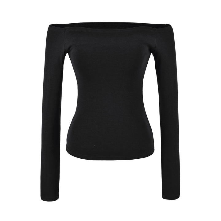 Women Fitted Off-Shoulder Long Sleeve made of Stretch Jersey Mune Fashion