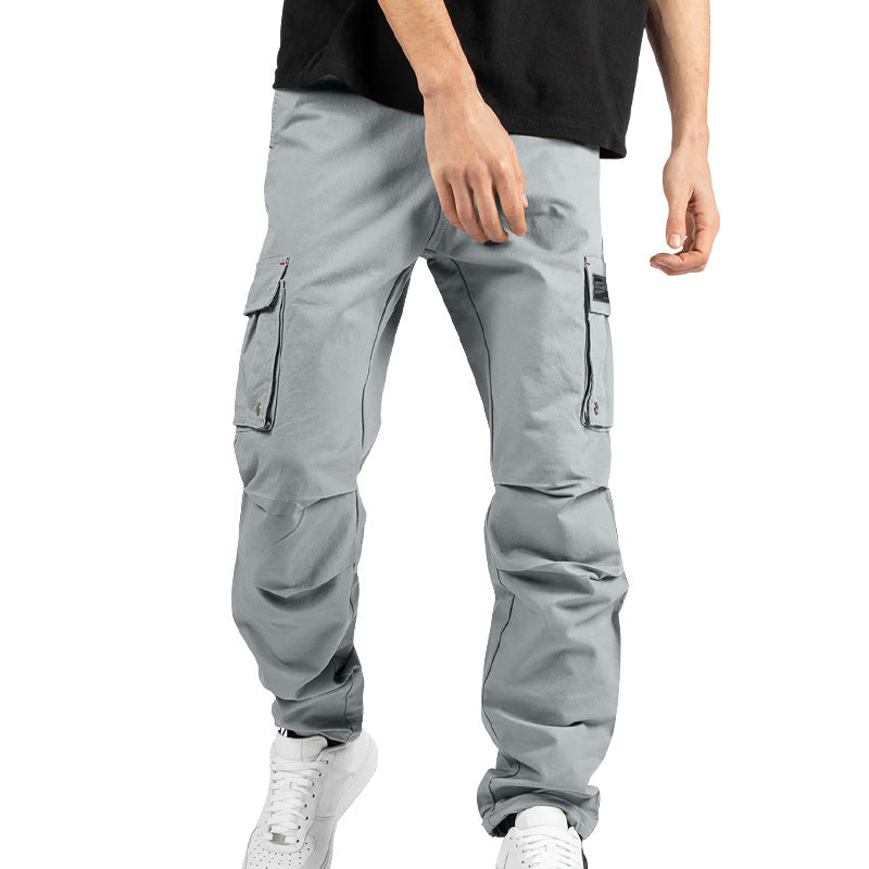 Men's nan urban-utility cargo jogger pants with reinforced flap pockets, D-ring details, and elastic ankle cuffs Mune Fashion