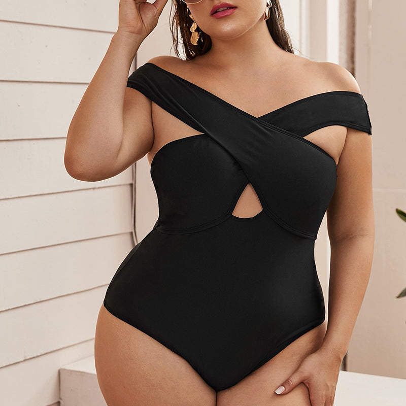 Ladies Stylish One-Piece with Asymmetric Cut-Out Mune Fashion