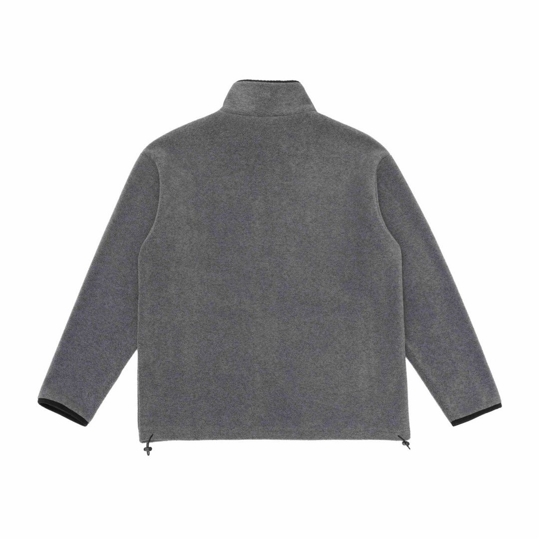 Unisex fleece jacket with stand-up collar, full-length zipper and drawstring hem Mune Fashion