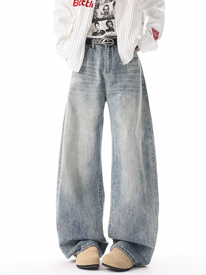 Women Wide-Cut Jeans in Vintage Style Mune Fashion