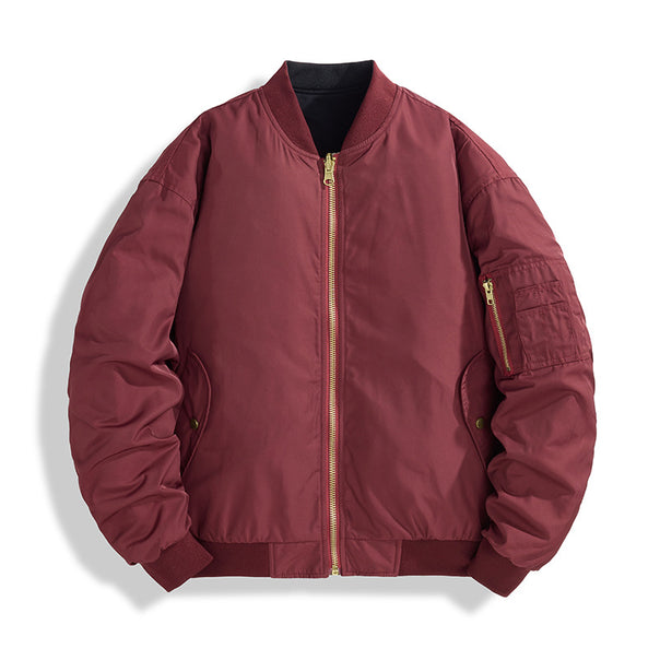 Men's Fashion Bomber Jacket with Standing Collar Mune Fashion