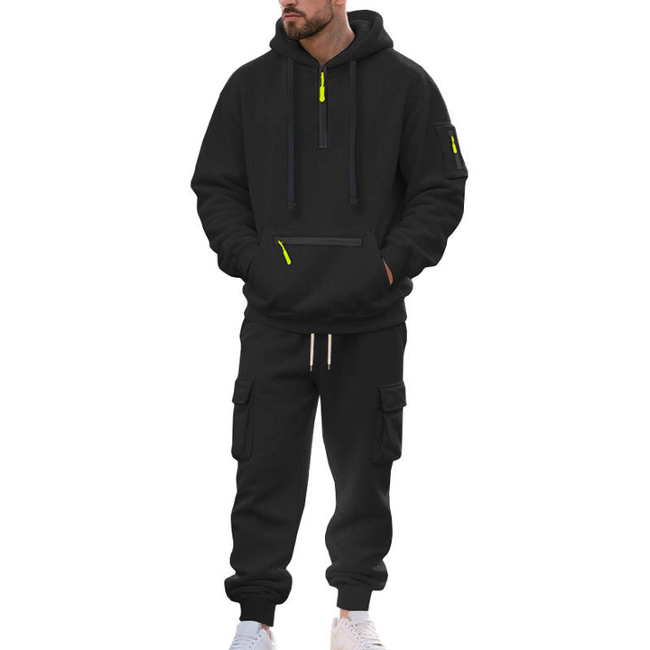 Men's Urban Cargo Jogging Set with Utility Hoodie, Zipper Details and Cargo Joggers Mune Fashion