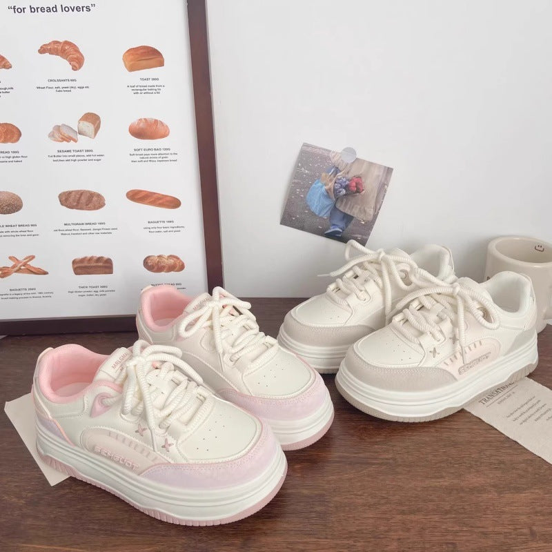 Women's Comfortable Sneakers with Bulky Sole and Soft Lining Mune Fashion