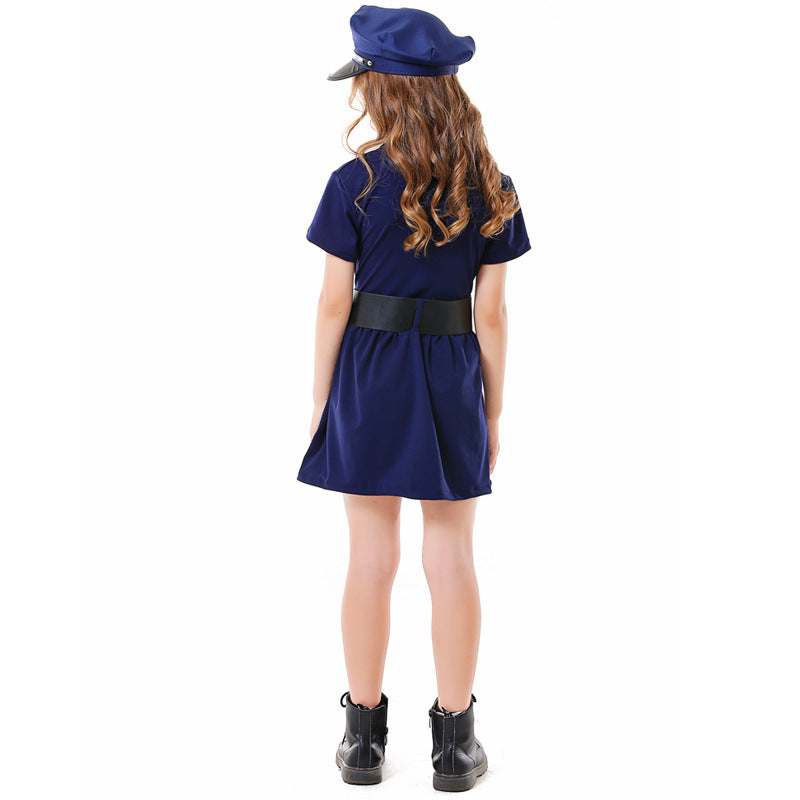 Girls Police Costume with Skirt and Stylish Accessories Mune Fashion