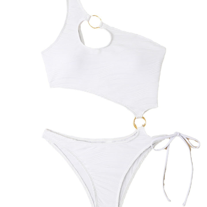 Women's Asymmetrical Swimsuit with Ring Details Mune Fashion