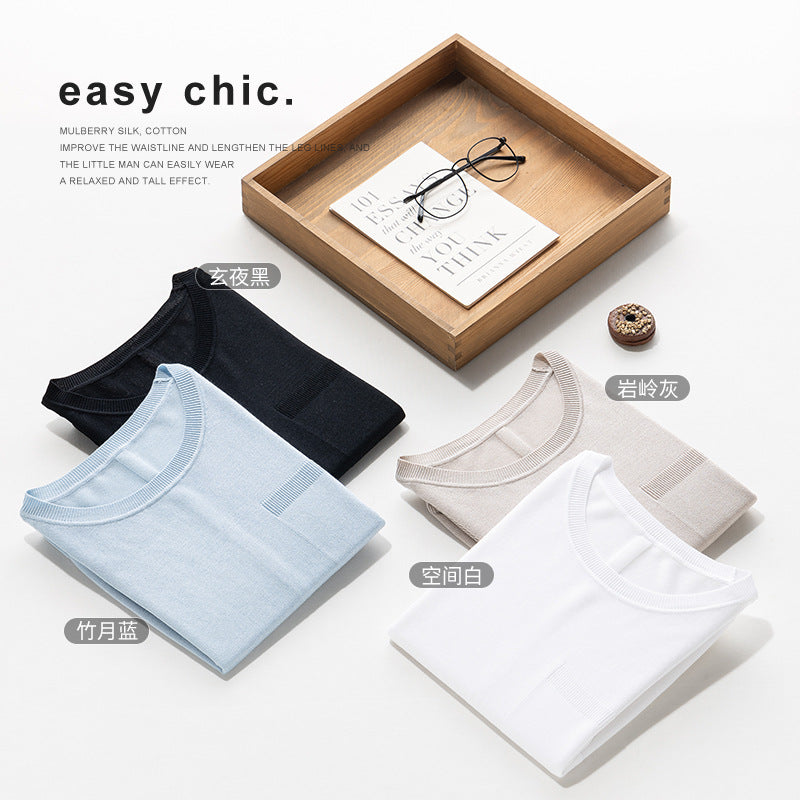 Women's fine knit top with 3/4 balloon sleeves, ribbed hem and chest piping Mune Fashion