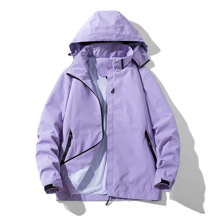 Women's waterproof outdoor jacket with breathable mesh lining, zippered pockets, and Velcro cuffs Mune Fashion