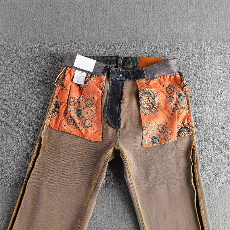 Men's Slim-Fit Jeans with Casual Used-Look Mune Fashion