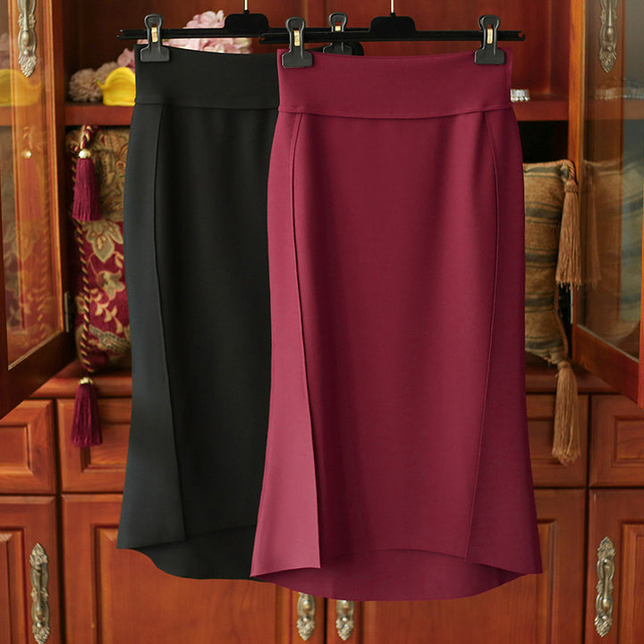 Women Elegant and figure-hugging Midi Skirt Mune Fashion