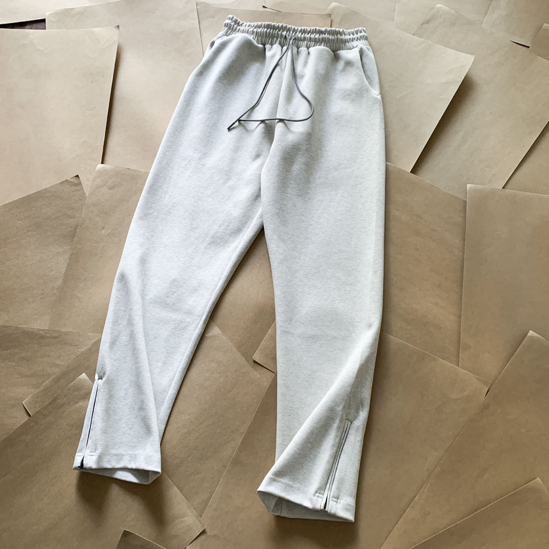 Women's Comfortable Sports Jogging Pants with Zipper Mune Fashion