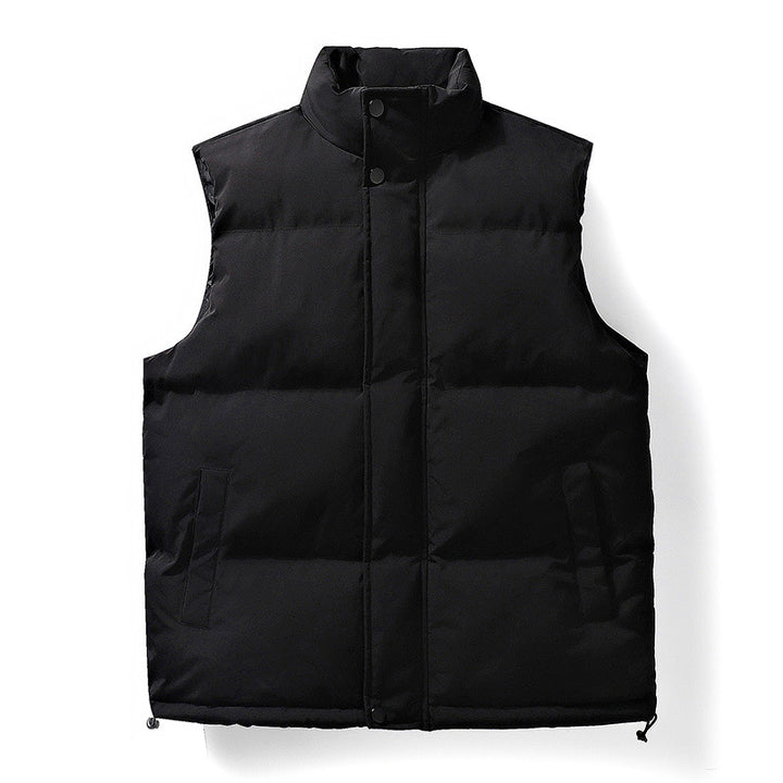 Unisex quilted vest with thermal insulation, high stand-up collar and adjustable hem Mune Fashion