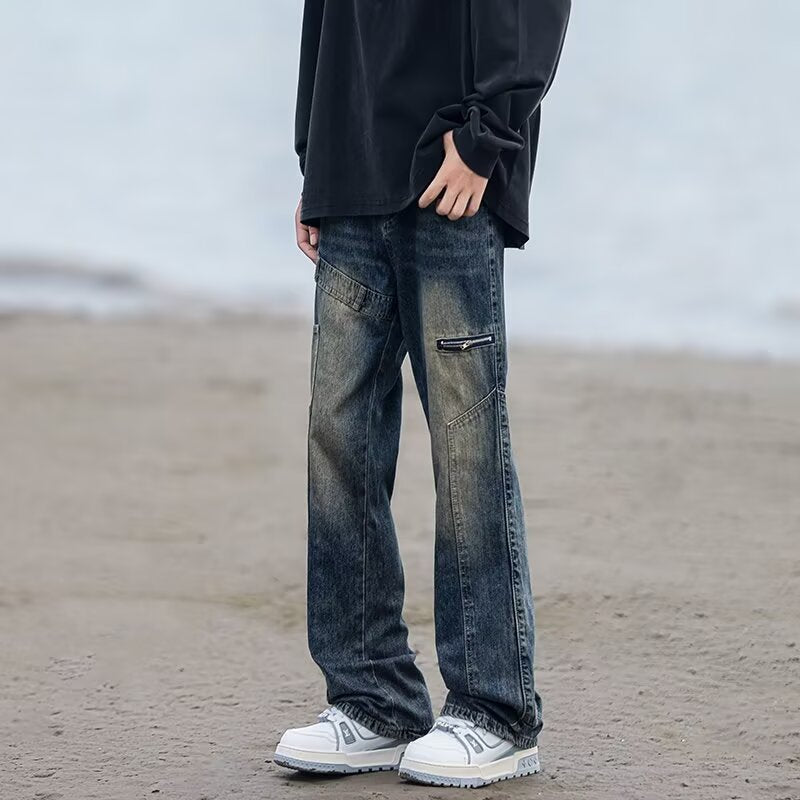 Men's Fashion Cargo Jeans with Practical Pockets Mune Fashion