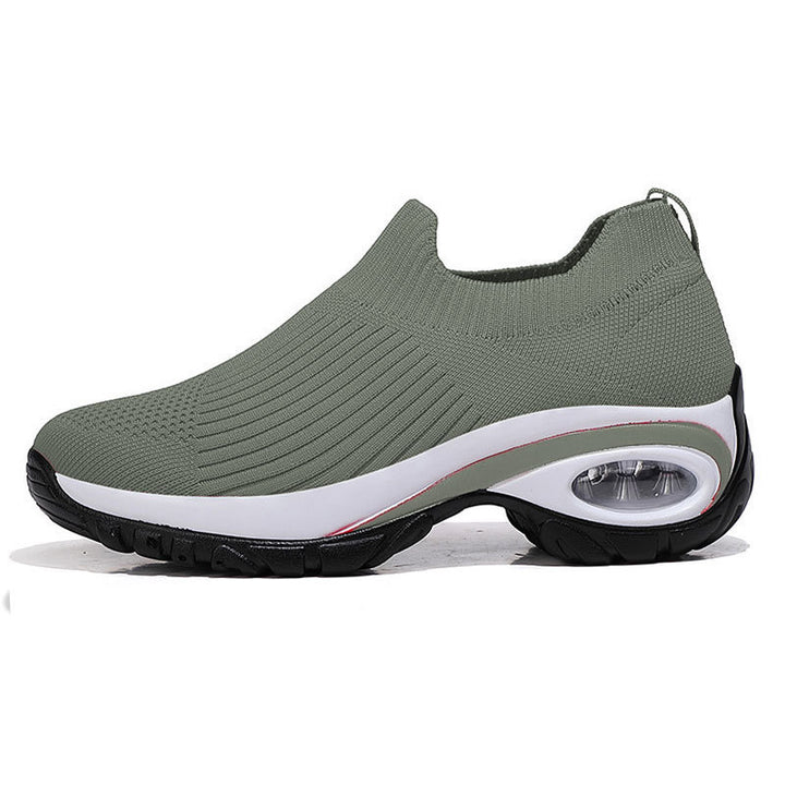 Women's Knit Sneaker Socks with Air Cushion Wedge Sole Mune Fashion