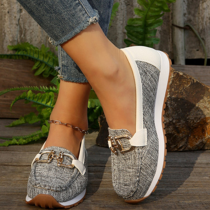 Damen Slipper-Loafer mit gepolstertem Komfortfußbett und rutschfester Profilsohle Mune Fashion