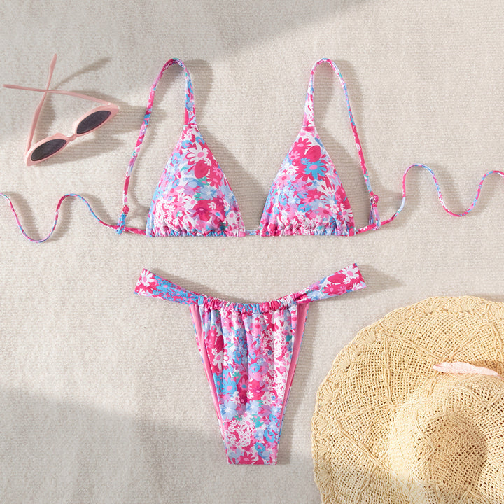 Women's bikini set with floral design and adjustable cut Mune Fashion