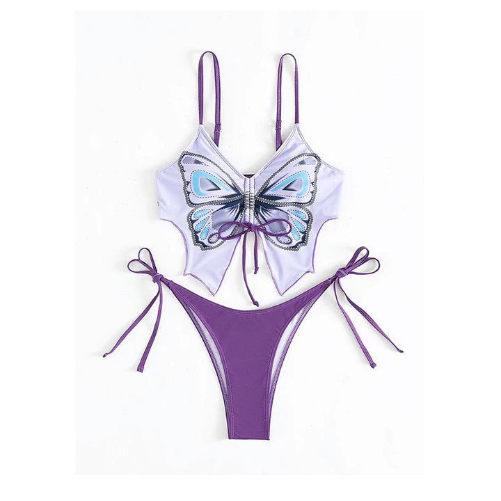 Women's Colorful Bikini Set with Butterfly Design Mune Fashion