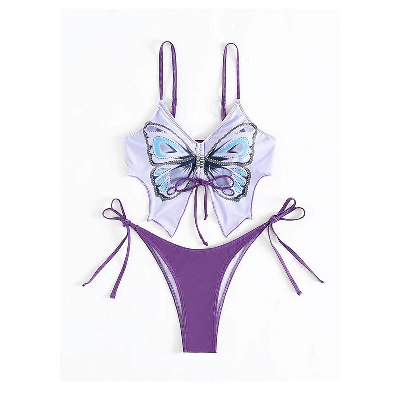Women's Colorful Bikini Set with Butterfly Design Mune Fashion
