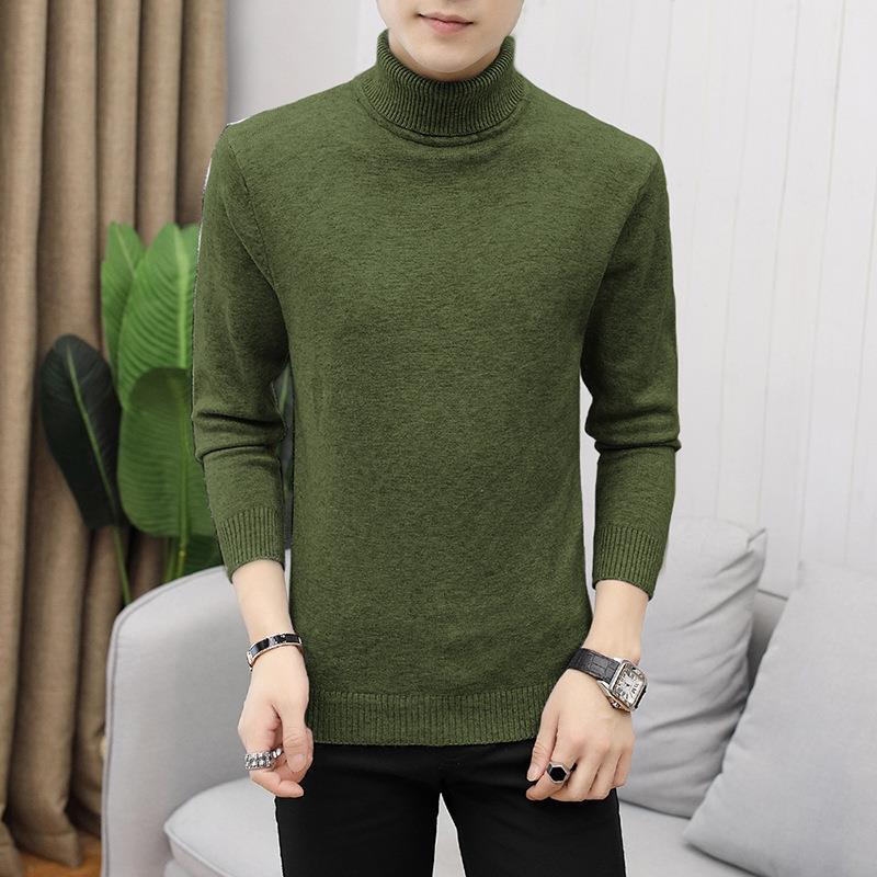 Men's figure-hugging turtleneck sweater made of fine knit with elastic fit Mune Fashion