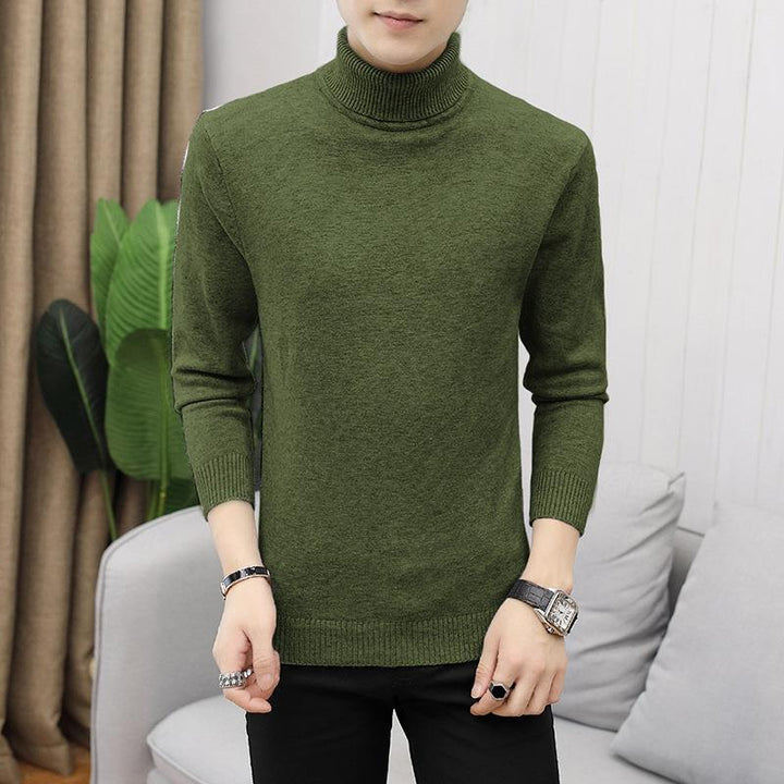 Men's figure-hugging turtleneck sweater made of fine knit with elastic fit Mune Fashion