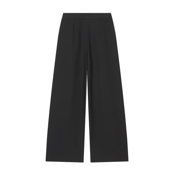 Women Wide Pleated Trousers with High Waist and Draped Front Pleats Mune Fashion