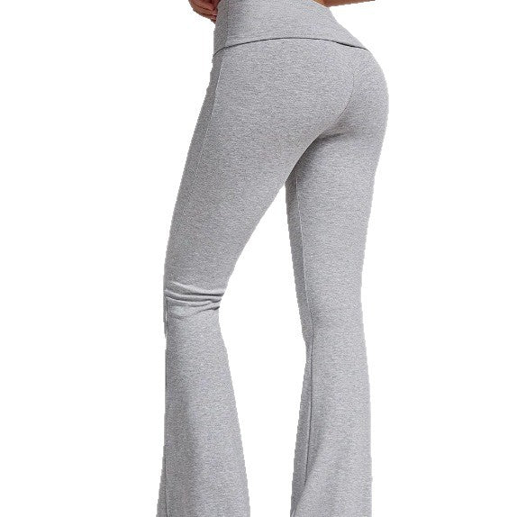 Women's high-waisted stretch flare yoga pants with shaping waistband Mune Fashion