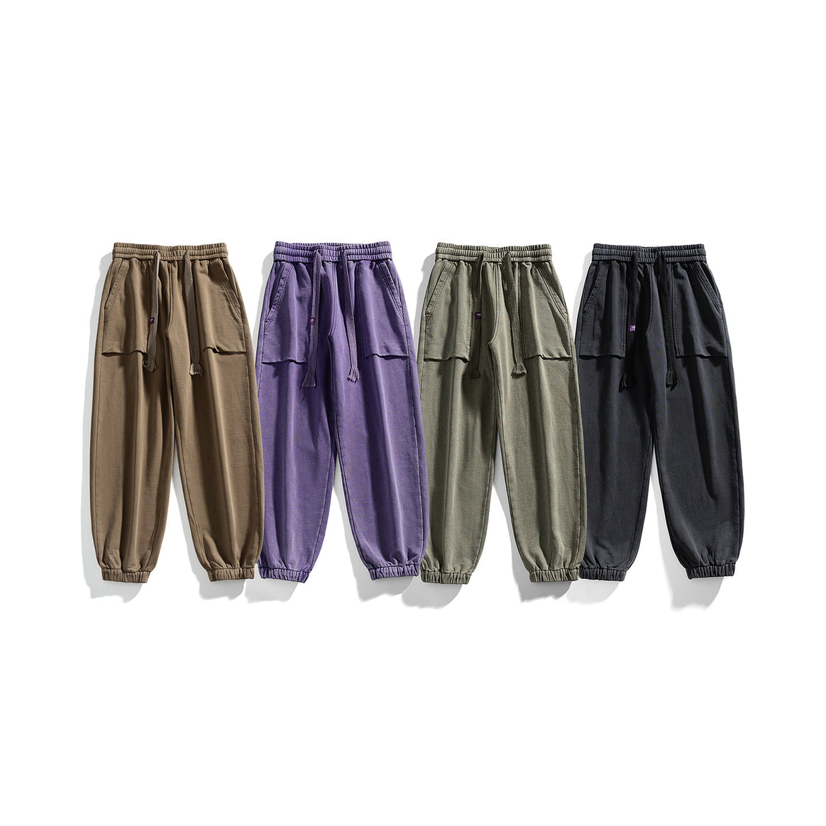 Herren Cargo-Jogginghose mit elastischem Bund und aufgesetzten Pattentaschen Mune Fashion