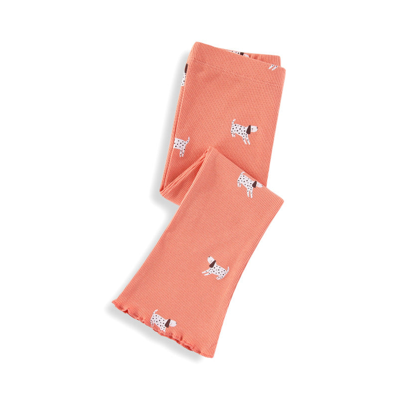 Girls leggings with cheerful dog pattern Mune Fashion